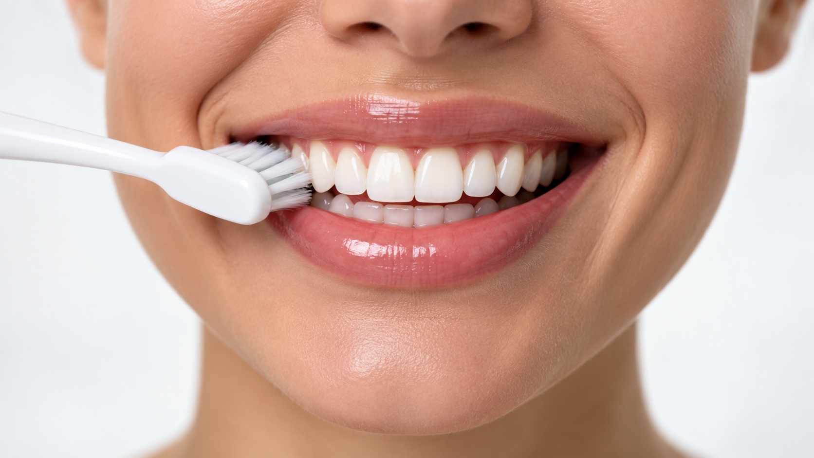 Preparing teeth with a toothbrush